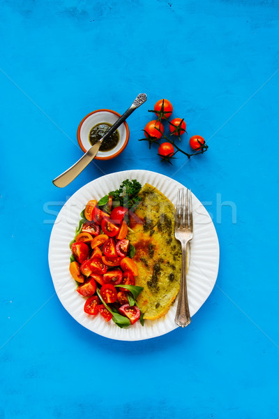 Pesto sauce saine déjeuner régime alimentaire déjeuner [[stock_photo]] © YuliyaGontar