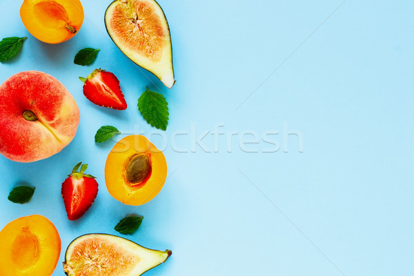 Fresh summer fruits Stock photo © YuliyaGontar