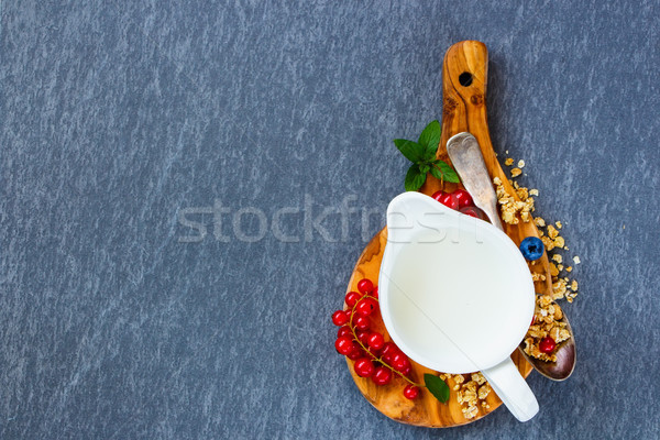Stock photo: Breakfast with granola