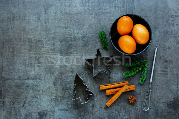 Urlaub Weihnachten Cookies Zimt Anis Stock foto © YuliyaGontar
