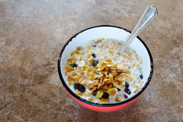 Bowl of fresh muesli Stock photo © YuliyaGontar