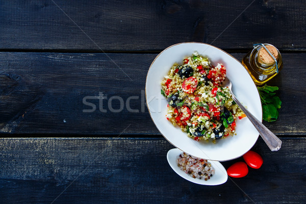 Healthy quinoa salad Stock photo © YuliyaGontar