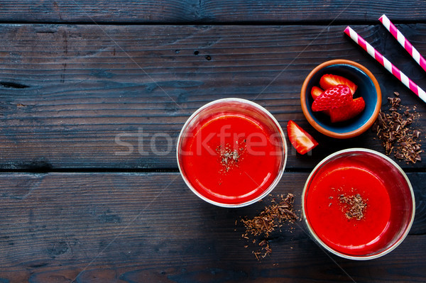 красный льстец каменщик клубника шоколадом Сток-фото © YuliyaGontar