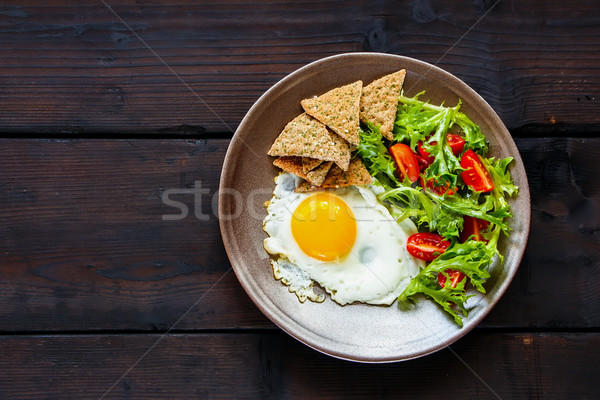 Breakfast plate with egg Stock photo © YuliyaGontar