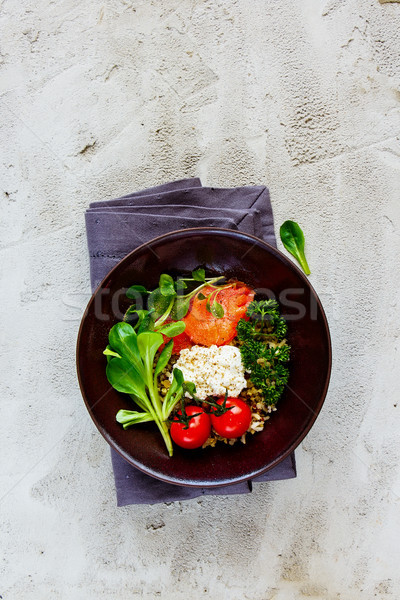 Rainbow power buddha bowl Stock photo © YuliyaGontar