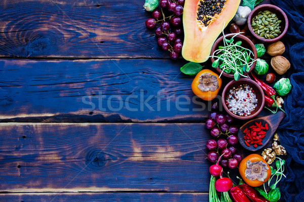 Fresh vegetables and fruits Stock photo © YuliyaGontar