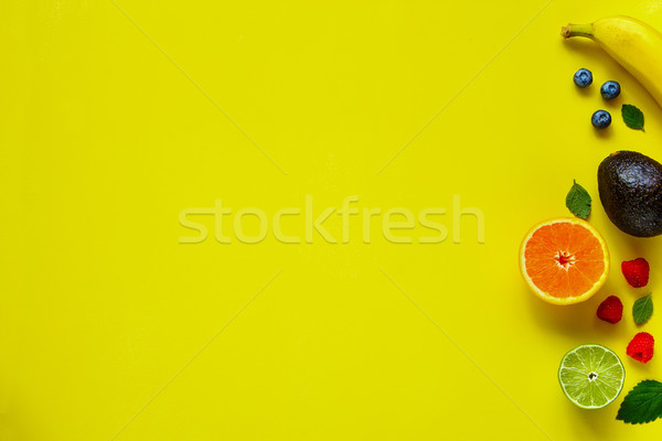 Foto stock: Tropicales · frutas · creativa · disposición · orgánico