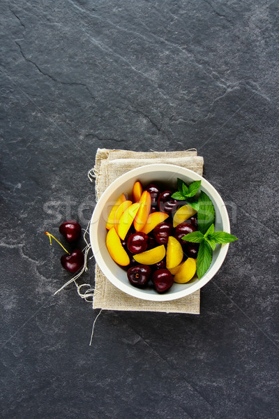 Full fruit bowl Stock photo © YuliyaGontar