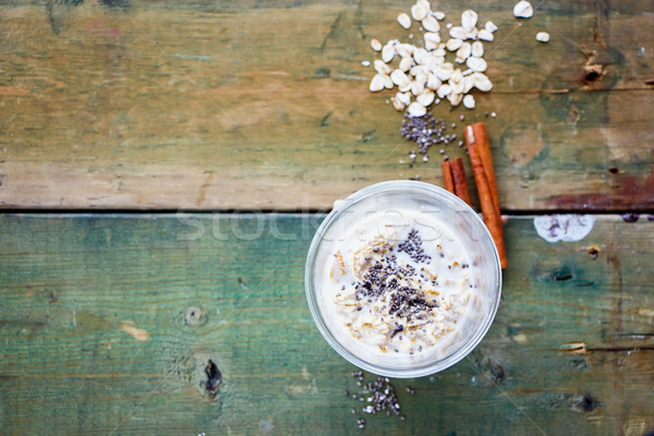 Gezonde müsli kaneel zaden honing metselaar Stockfoto © YuliyaGontar