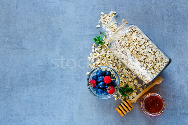 Healthy breakfast composition Stock photo © YuliyaGontar