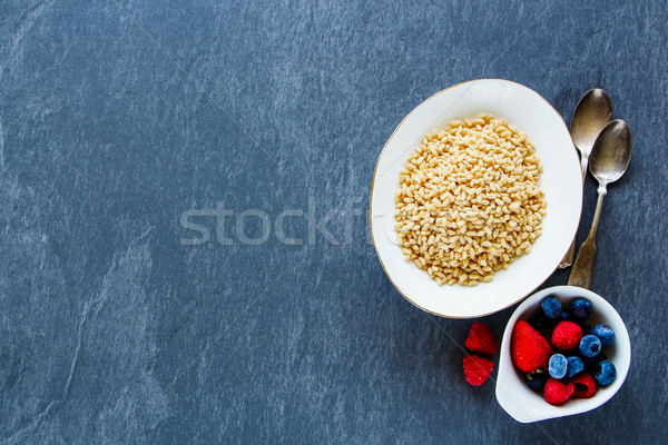 Rice cereal with berries Stock photo © YuliyaGontar