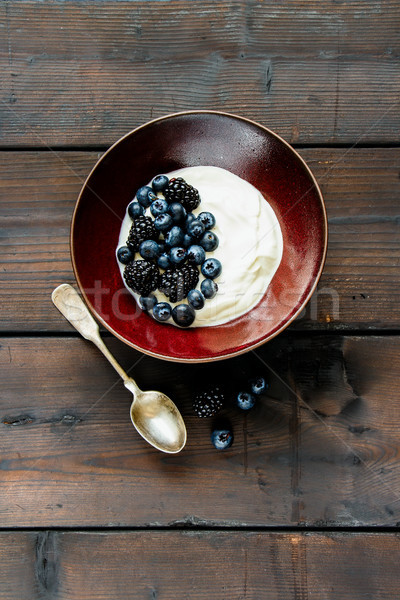Stock photo: Yogurt with berries