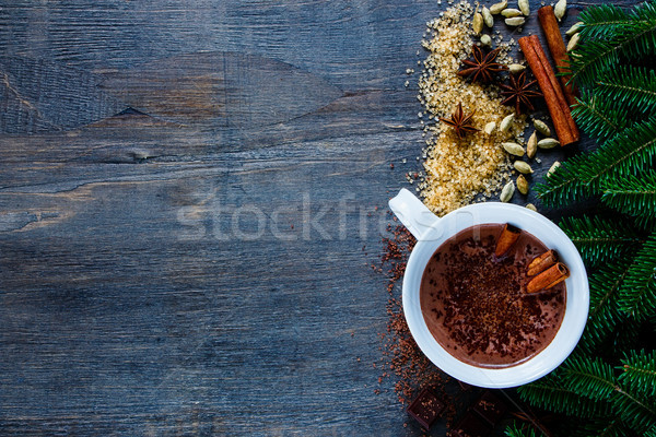 Delicious hot chocolate Stock photo © YuliyaGontar