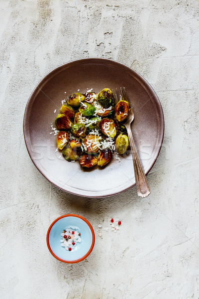 Brussels sprouts with parmesan Stock photo © YuliyaGontar