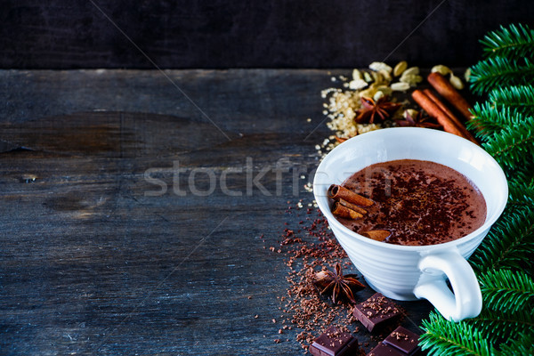 Delicious hot chocolate Stock photo © YuliyaGontar