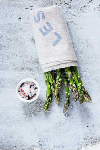 Stock foto: Grünen · frischen · Spargel · Haufen · gesunden