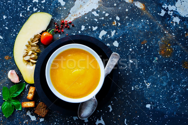 Autumn pumpkin soup Stock photo © YuliyaGontar