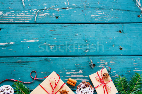 Christmas composition background Stock photo © YuliyaGontar