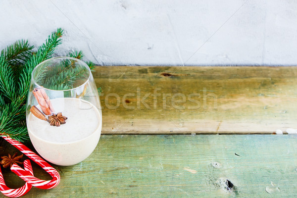 Tradizionale inverno fatto in casa Natale latte rum Foto d'archivio © YuliyaGontar