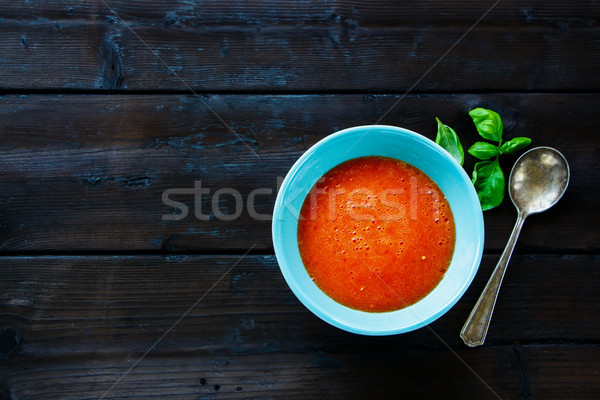 Sopa de tomate casero tomate verano crema sopa Foto stock © YuliyaGontar