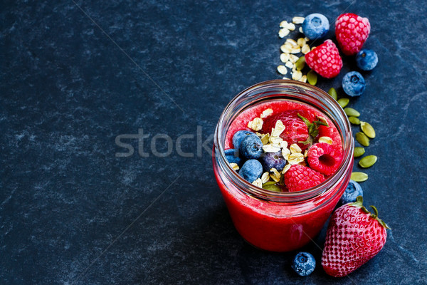 Stock photo: Detox berry smoothie«