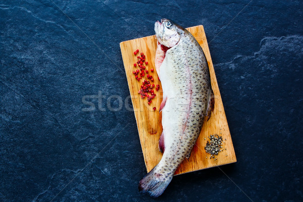 Stok fotoğraf: Balık · malzemeler · aromatik · baharatlar · sağlıklı · gıda