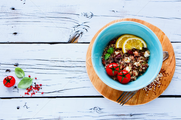 Healthy salad with quionoa Stock photo © YuliyaGontar