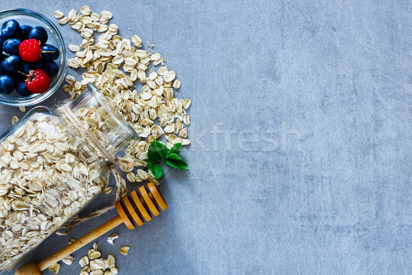 Healthy breakfast composition Stock photo © YuliyaGontar