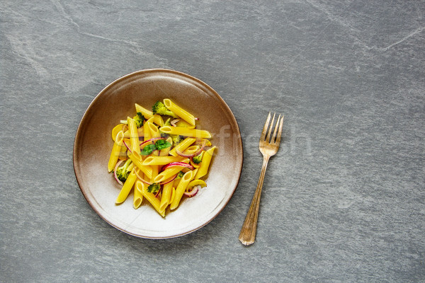 Pasta with vegetables Stock photo © YuliyaGontar