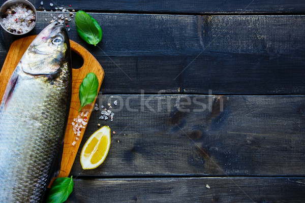 Sea fish with vegetables Stock photo © YuliyaGontar