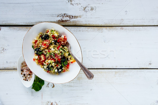 Healthy quinoa salad Stock photo © YuliyaGontar