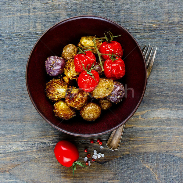 Vegan dinner bowl Stock photo © YuliyaGontar