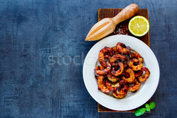Delicious seafood dinner Stock photo © YuliyaGontar