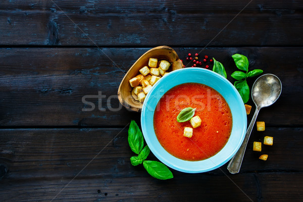 Gazpacho Tomato soup Stock photo © YuliyaGontar