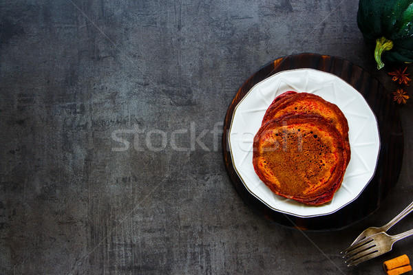 Spiced pumpkin pancake Stock photo © YuliyaGontar
