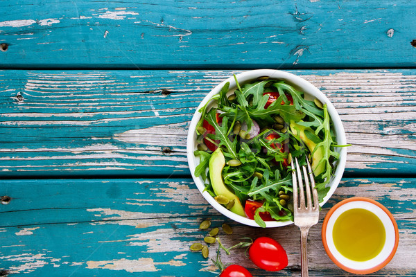 Spring vegetable salad Stock photo © YuliyaGontar