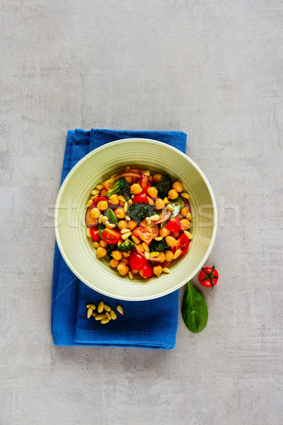 素食 沙拉碗 碗 能源 沙拉 西蘭花 商業照片 © YuliyaGontar