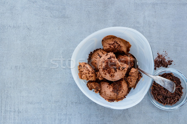 Chocolade ijs kom Stockfoto © YuliyaGontar