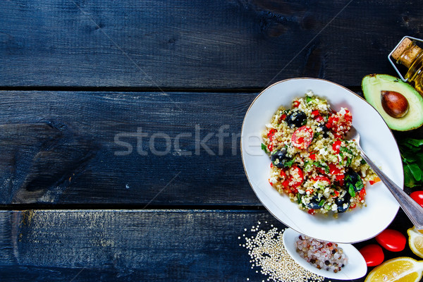 Healthy quinoa salad Stock photo © YuliyaGontar