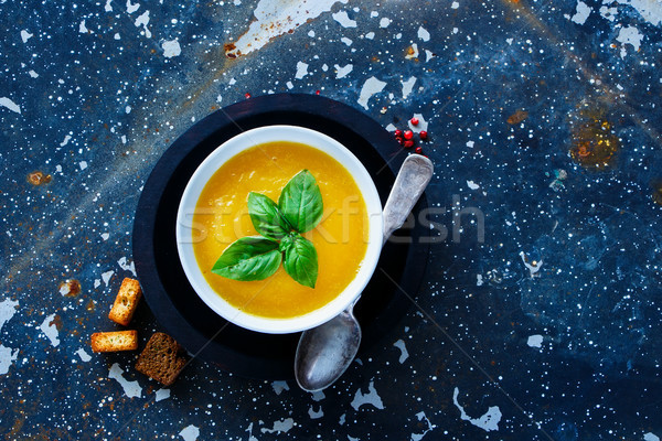 Autumn pumpkin soup Stock photo © YuliyaGontar