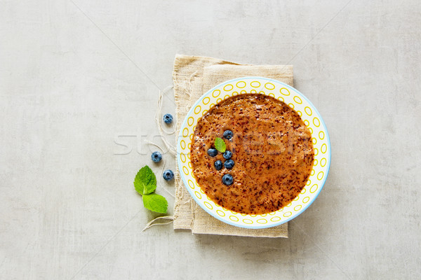 Blueberry smoothie bowl Stock photo © YuliyaGontar