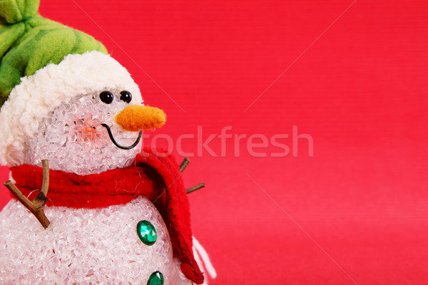 Natal boneco de neve vermelho espaço texto projeto Foto stock © yupiramos