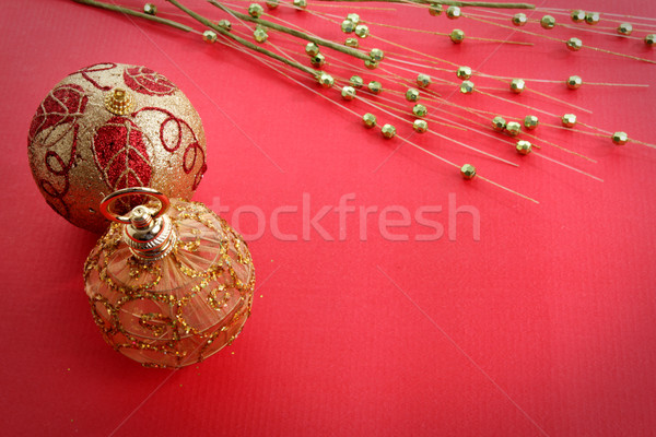 Natale carta oro rosso palla spazio Foto d'archivio © yupiramos