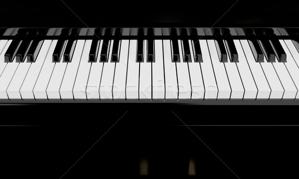 Tasti del pianoforte strumento musicale 3D musica tastiera Foto d'archivio © yura_fx