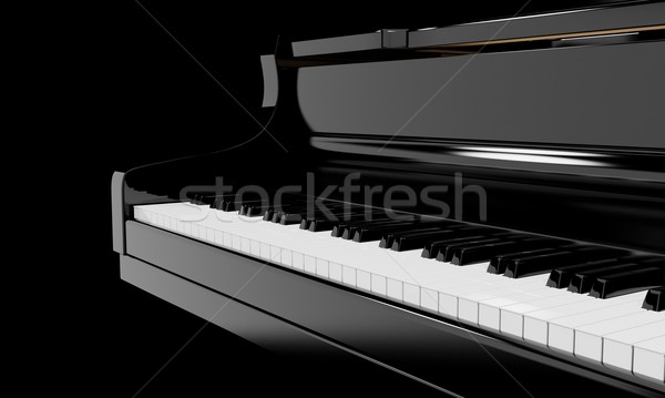 Teclas de piano instrumento musical 3D música teclado Foto stock © yura_fx