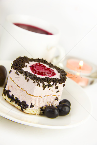 cake on the saucer Stock photo © yura_fx