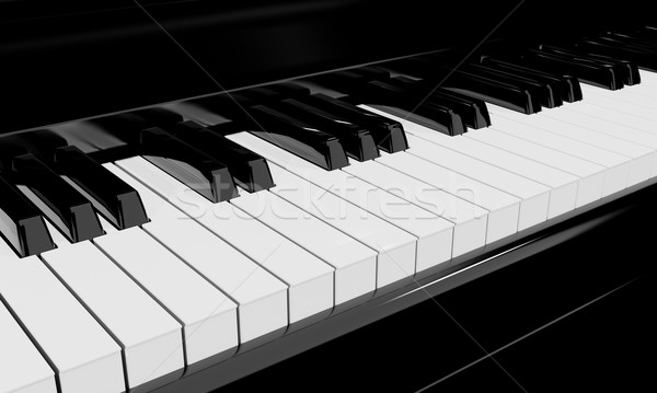 Teclas de piano instrumento musical 3D música teclado Foto stock © yura_fx