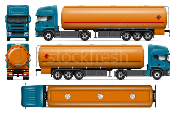 Tanker truck vector mock-up Stock photo © YuriSchmidt