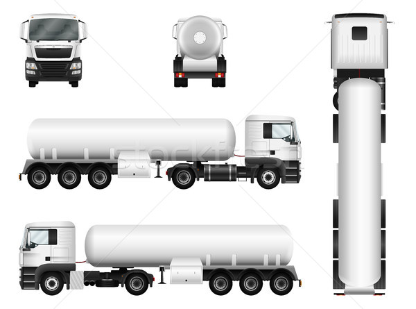 Tanker truck vector illustration on white. Stock photo © YuriSchmidt