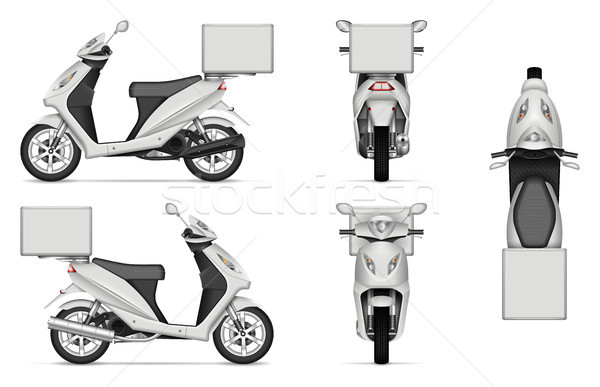 Realistic Delivery Scooter Vector Illustration Stock photo © YuriSchmidt